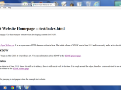 STOW test website in browser