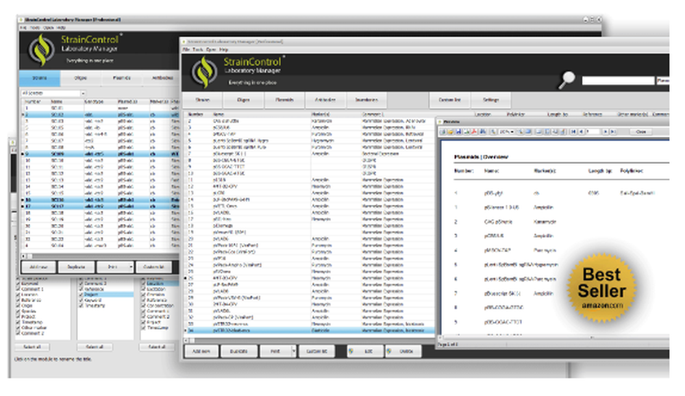 StrainControl Laboratory Manager Screenshot 1