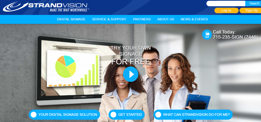 StrandVision Digital Signage Screenshot 1