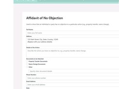 affidavit sample