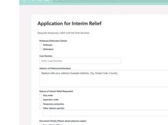 sample application form