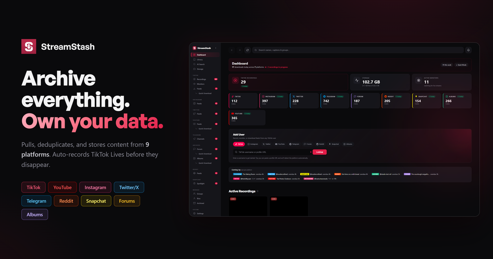 StreamStash Screenshot 1
