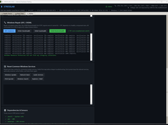 Screenshot Showing the Utilities Page