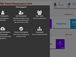 View of participants menu from demo account.