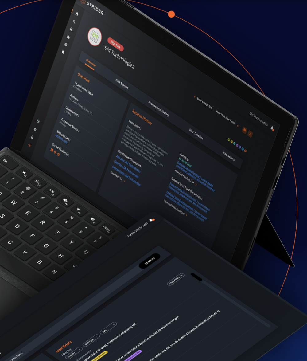 Strider Risk Intelligence Platform Screenshot 1
