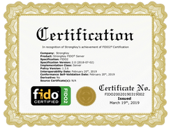 FIDO Certified® FIDO2 Certificate