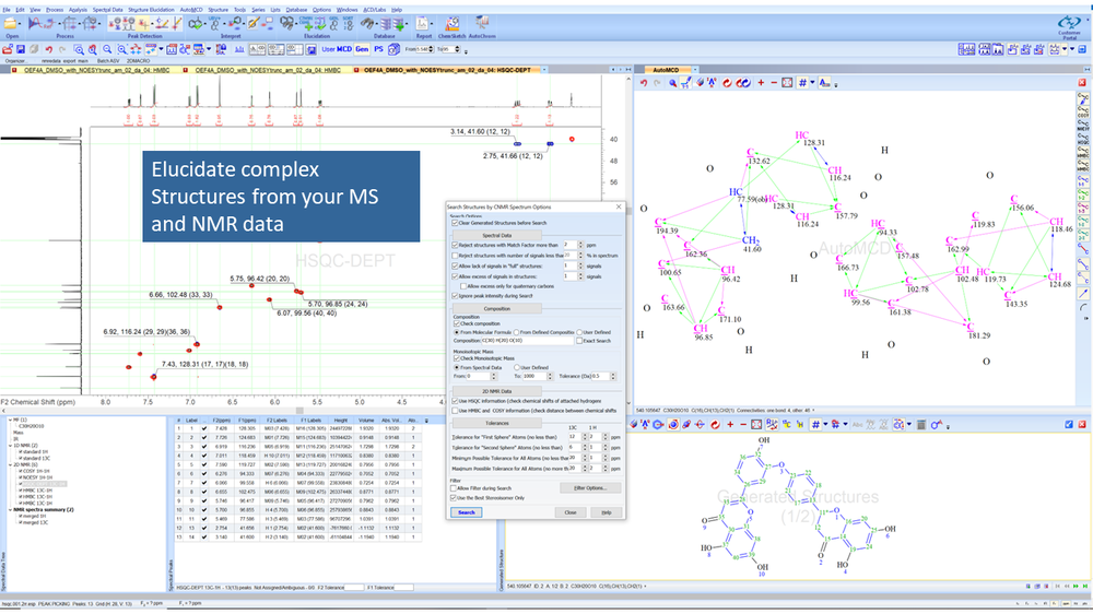 Structure Elucidator Screenshot 1