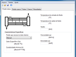Projeto casco e tubo (fluido interno)