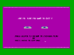SMS Exit Screen