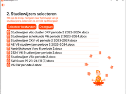 Selecteer je studiewijzerbestanden in StudieCompact