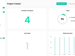 PROJECT TRACKER This Dashboard gives you the ultimate overview of the studios  or individual workflows. �