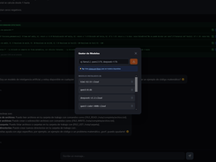 Model selection screen