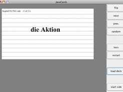 JavaCards in action, using a german list