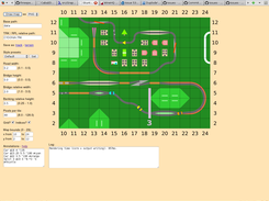A typical session, with a cropped track map and annotations.