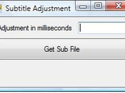 The GUI of Subtitle Adjustment