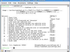A screenshot of the information screen