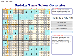 Sudoku Game Solver Generator for Windows PC Desktop. Tutorial mode - hints. Sudoku of difficulty Brown Belt. One can get hints as orange dashed or solid lines that emphasize column, row and square region 3x3 before making next game step.