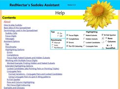 Extensive help - application is fully documented  on its own sheet
