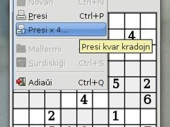 Sudokuki in Esperanto (alpha 1.0.A25, OpenJDK, GNU/Linux)