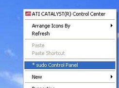 sudo Control Panel with Right Click Context Menu