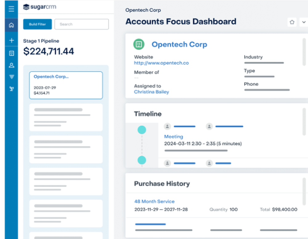 SugarCRM Screenshot 1