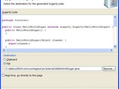 Sugar4j Generator Eclipse Plugin