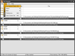 Put marked files in pen