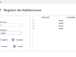 Registro de habitaciones