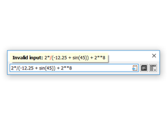 Invalid Input notification