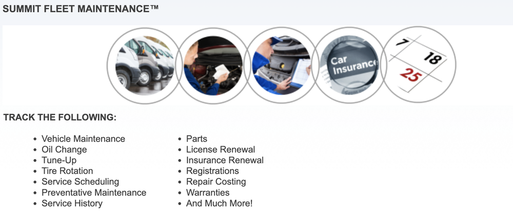 Summit Fleet Maintenance Screenshot 1