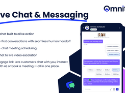 Live Chat delivers an AI-first conversation experience for customer-facing teams. Customers begin with AI trained on the organization's knowledge base, resolving common questions instantly. When judgment or specialist input is needed, conversations are handed off to the right person with full context preserved. Scheduling appears inside the conversation only when it makes sense, reducing unnecessary meetings while keeping engagement moving forward.