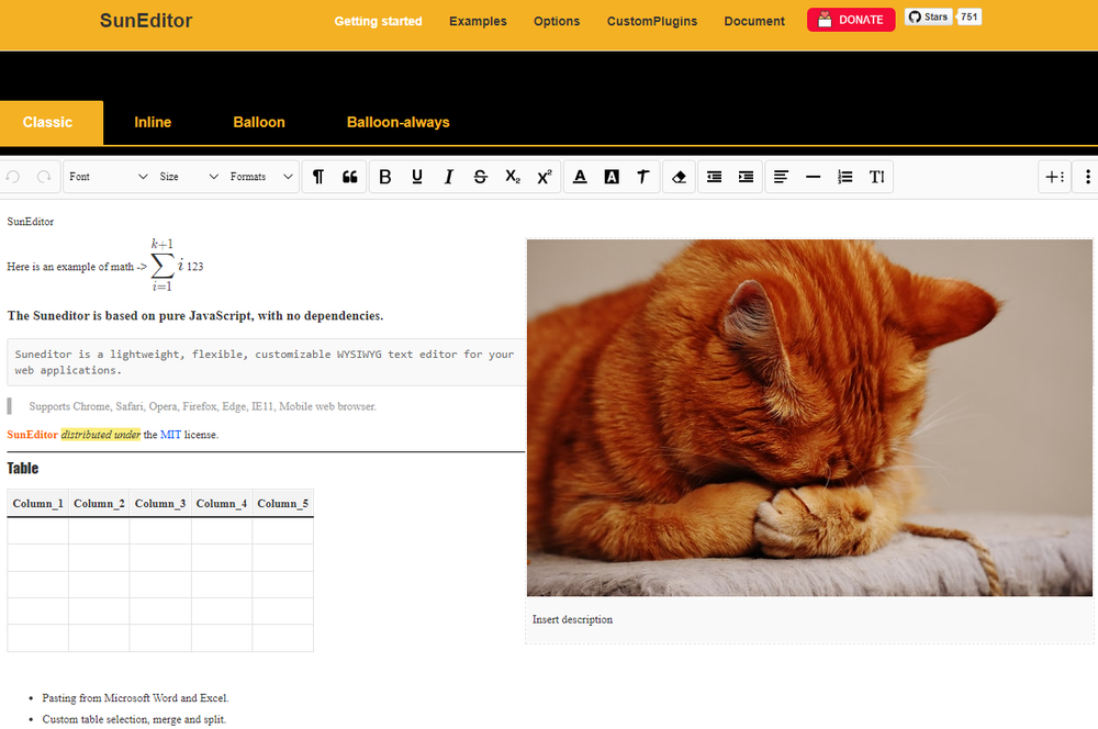 SunEditor Screenshot 1
