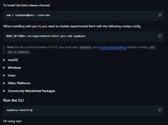 Supabase CLI Screenshot 1