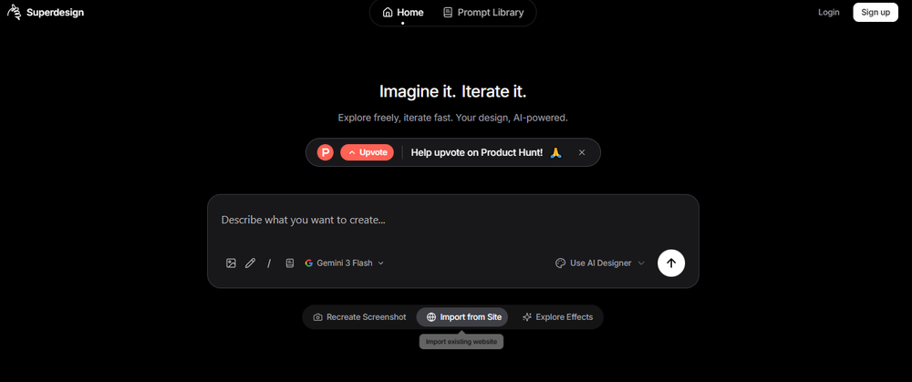 Superdesign Screenshot 1