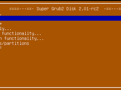 Super Grub2 Disk main menu