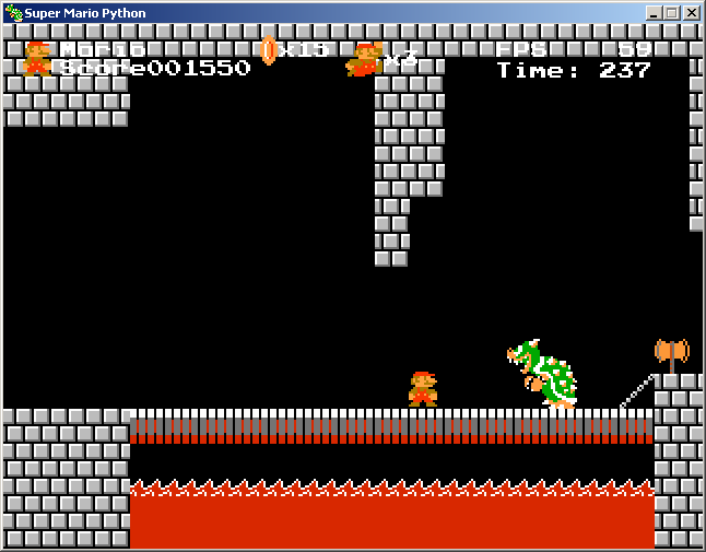 Make Super Mario Game using Python.