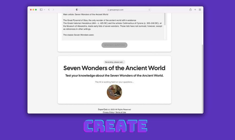 SuperQuiz Screenshot 1