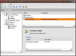 User/Groups Snap-in, Groups administration
