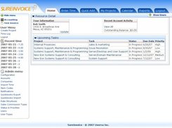The home page for user's allows  you to quickly view tasks