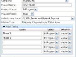 Quickly create new projects and tasks