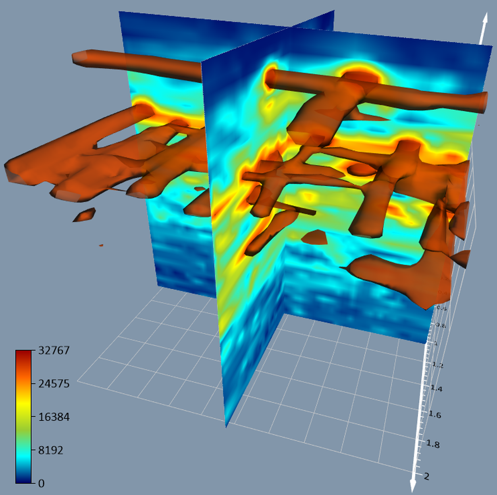 Easily analyze the integrity of rebar in concrete with Surfer's powerful 3D visualization features. 