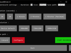 Screenrecord configuration (2.5)