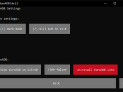 Settings menu (2.5)