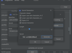 Generate a random secret based on parameters.