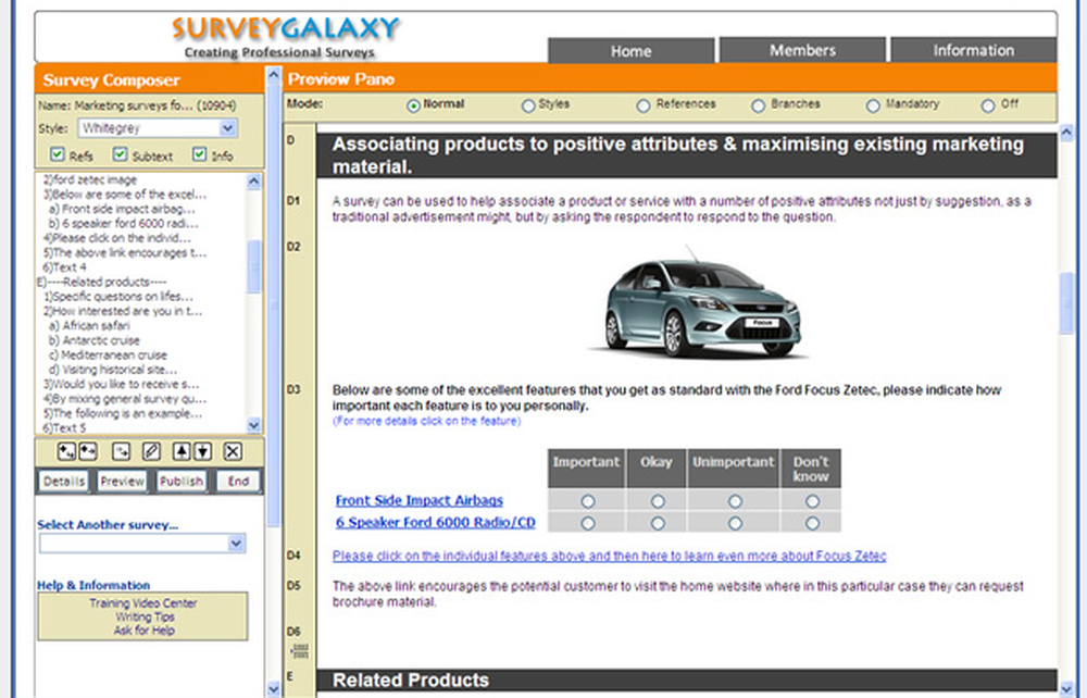 Survey Galaxy Screenshot 1