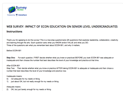 Sample Survey Instructions Page