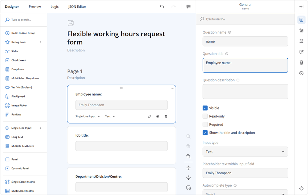 Survey Creator UI