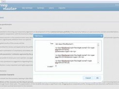 2. Sample survey. Text editing. HTML tags are allowed.