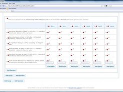 3. Sample survey. Questions and options formated in a table.