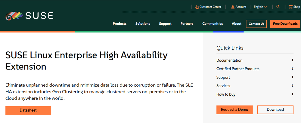 SUSE Linux Enterprise High Availability Screenshot 1